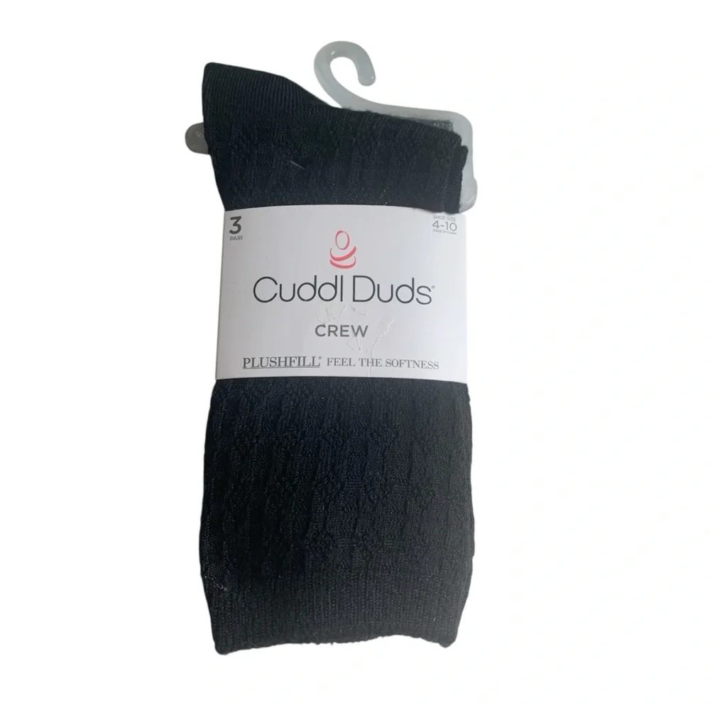 Cuddl Duds Women’s Plushfill 3 Pavk Crew Socks
